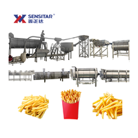 Ligne de production industrielle automatique de frites surgelées 1/4, machine à frites surgelées