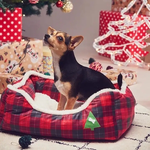 Tout nouveau lit de luxe pour <span class=keywords><strong>chien</strong></span> confortable canapé en peluche doux coulissant conçu pour les chiens et les chats - Product Image 4