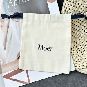 Bolsa con Cordón Ecológica OEM ODM, Bolsa Protectora de Lona de Algodón Reciclado a Prueba de Polvo con Impresión de Logotipo Personalizado - Product Image 4