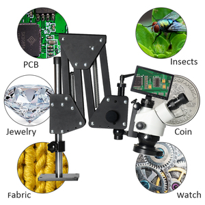 10 인치 모니터 7X-45X 줌 스테레오 삼안 현미경 디지털 모니터 스프링 브래킷이있는 보석 디지털 현미경 - Product Image 6
