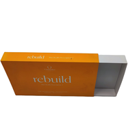 Boîte à tirette personnalisée de luxe avec ruban de marque, emballage coulissant recyclable pour bijoux et bougies, finition mate