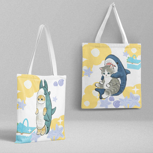 DHF670 Groothandel Verschillende Soorten Kawaii Chiikawa Mofusand Canvas Tassen Schattige Capybara Draagbare Grote Capaciteit Studenten Opbergtas Kinderen - Product Image 3