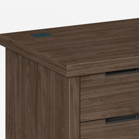 GENOVA Table de bureau de luxe Nouveau mobilier moderne pour bureau à domicile Bureau du personnel avec fonction extensible Bureau d'ordinateur MFC en bois