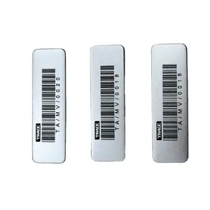 laser engraving serial number plates anodized aluminium asset tracking tag custom printing metal qr code barcode labels supplier