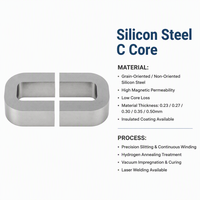 Noyau de transformateur de type CD en acier au silicium à haute perméabilité, en stock, personnalisable sur mesure, certifié ROHS CE, pour usage industriel