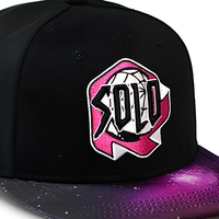 Topi Snapback Kanvas Sporty, Dapat Disesuaikan, Pinggiran Datar, Bordir Logo 3D Custom, Unisex, Grosir