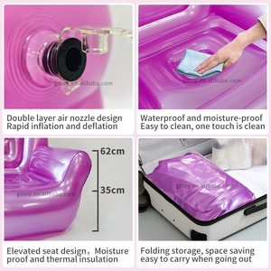 Colorful Transparent Blow Up Single Couch <strong>Air</strong> Lounge Chair Waterproof <strong>PVC</strong> Armchair Inflatable <strong>Sofa</strong> For Camping Outdoor Indoor - Product Image 5