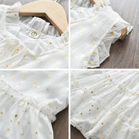 Robe d'été blanche star pour filles de 7 ans, vêtements de princesse personnalisés, nouvelle collection
