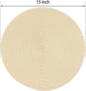 Ensemble <span class=keywords><strong>de</strong></span> 4 sets <span class=keywords><strong>de</strong></span> table en PP tissé, résistants à la chaleur, antidérapants, lavables, en vinyle, pour la cuisine et la salle à manger - Product Image 2