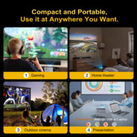 YDH-X3 Mini projecteur vidéo 4K Offre Spéciale 500 ANSI Android 10 200 pouces télécommande vocale mise au point manuelle projecteur vidéo 4K