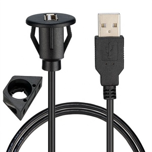 IP67 impermeable Cable 1m 3ft <span class=keywords><strong>Micro</strong></span> <span class=keywords><strong>USB</strong></span> <span class=keywords><strong>2</strong></span>,<span class=keywords><strong>0</strong></span> macho a hembra de montaje en panel de cables - Product Image 4
