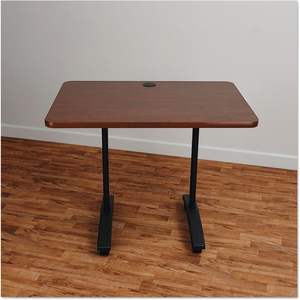 Alera ALEVA7443BK Série Valencia 24,5 pouces. X 19,75 pouces X 28,5 pouces Table de formation avec base en T, table de conférence noire - Product Image 2