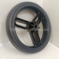 Pneus et roues de poussette pour bébé de 8 pouces, roues en plastique à rayons en mousse EVA, capacité de charge de 25 à 30 kg, dureté 55-60A
