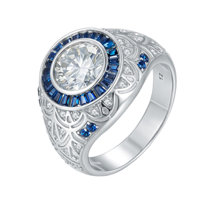 GRA認定モアッサナイトエタニティリング S925スターリングシルバー フルサークル Dカラー VVS1 結婚指輪 女性用 記念日ギフト - Product Image 1