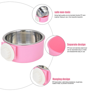 Tazón Portátil para Mascotas de Acero Inoxidable Antideslizante, Resistente al Agua, con Diseño para Colgar en la Jaula, Fácil de Limpiar, Venta al Por Mayor - Product Image 6