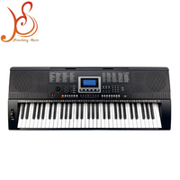 Teclado Electrónico HUASHENG de 61 Teclas, 300 Timbres, 300 Ritmos, Pantalla LCD, Reproductor USB, Piano de Enseñanza