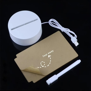 Tự làm xóa được Acrylic đèn cơ sở <span class=keywords><strong>3D</strong></span> <span class=keywords><strong>LED</strong></span> ánh sáng ban đêm USB plug-in bảng đèn - Product Image 6