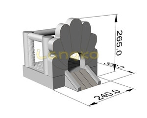 Casa de salto inflable de grado comercial de pvc, casa de rebote blanco para fiesta de boda - Product Image 5
