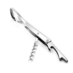 Stainless Steel Wine <b>Opener</b> Flat Modern 2 In 1 Multi Function Corkscrew For Red White Wine Beer Bottle Opening - Product Image 3