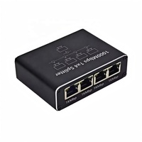 Splitter Internet RJ45 Kecepatan Tinggi 1000Mbps 1 ke 4, Adaptor Jaringan Splitter RJ45, Konverter Gigabit