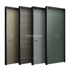 Puertas Interiores de Melamina de Diseño, Resistentes al Fuego, de Alta Gama, Hechas en China, para Hoteles Modernos, Puertas de Aluminio y Madera - Product Image 4