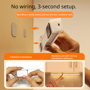 LED Motion <b>Sensor</b> <b>Light</b> Aluminum Wall-Mounted Cabinet & Wardrobe <b>Light</b> <b>Indoor</b> Student Dorm Night <b>Light</b> - Product Image 4