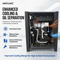 Compresor de Aire de Tornillo VSD de 15kW 20HP BTS-20 2.4m³/min de Alta Eficiencia, Refrigerado por Aire, Motor PM, IP65, Maquinaria Industrial Silenciosa