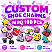 Fabricant professionnel de breloques pour chaussures, accessoires de chaussures pour filles à la mode, imperméables, de style dessin animé, accessoires de chaussures de plage DIY