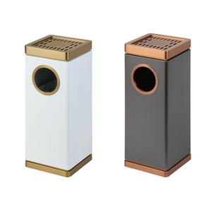 Cendrier sur pied GPX-228 pour couloir d'hôtel, poubelle avec cendrier en aluminium moulé - Product Image 4