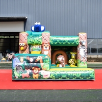 Maison de saut videur gonflable Maison de rebond bleue Maison gonflable videur gonflable Châteaux gonflables commerciaux pour enfants