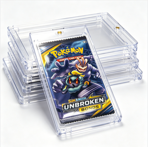 Étui pour cartes Pokémon TCG en plastique haute transparence et dureté, pack booster, porte-cartes magnétique One Touch - Product Image 1