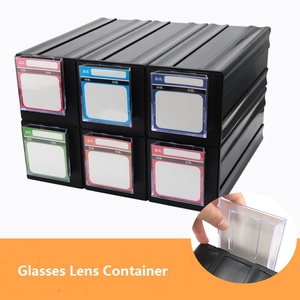 Boîte de <span class=keywords><strong>rangement</strong></span> de plateau de lentille conjonctive antichute en plastique noir pour <span class=keywords><strong>lentilles</strong></span> de myopie optique boîte de tri de lentille de lunettes de lecture - Product Image 2