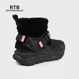 Giày bốt cao cổ mùa đông kiểu mới dành cho nữ, thoải mái và thời trang, giữ ấm khi đi ngoài trời, có lông thú và len - Product Image 3