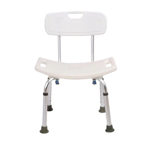 Silla de baño de aleación de aluminio con respaldo y altura ajustable para personas mayores y mujeres embarazadas - Product Image 4