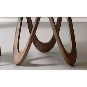 Commercio all'ingrosso di fabbrica mobili per la casa di vendita calda tavolo da pranzo italiano luce gambe in legno di lusso con marmo rotondo tavolo da pranzo - Product Image 5