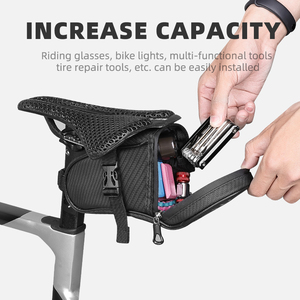 <span class=keywords><strong>Sac</strong></span> de <span class=keywords><strong>selle</strong></span> de vélo étanche réfléchissant rayé vtt <span class=keywords><strong>sac</strong></span> de queue de vélo de <span class=keywords><strong>route</strong></span> petit <span class=keywords><strong>sac</strong></span> de rangement <span class=keywords><strong>sac</strong></span> de pochette à outils arrière de siège de vélo - Product Image 4
