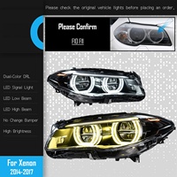 Kit de modernisation/amélioration LED bicolore 12V 35W 6000 Lumens 6000K pour phares de BMW Série 5 F10/F18 2013 (compatible 535i) avec Angel-eye 2010-2017