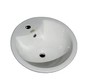 New Customization 6L Ceramic White Circle Home Bathroom Hotel Art Basin