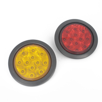 SAE DOT-Zugelassene 3-Farbige LED-Runde Rückleuchte Wasserdicht 4 Zoll 12/24V Stopp-Blink-Rücklichter Rückfahrleuchten-Set mit Dichtungsring