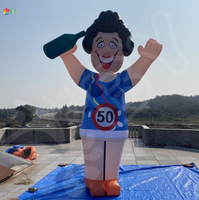 Ballon gonflable personnalisé OUWE 3m, personnage de dessin animé hollandais Abraham, avec ventilateur intégré, pour fête d'anniversaire aux Pays-Bas