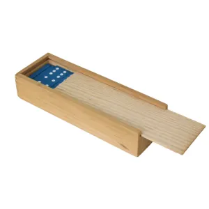 Mini commercio all'ingrosso legno Domino doppio 6 gioco Set Domino In scatola di legno