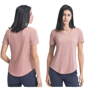 Camiseta Deportiva Corta de Manga Corta, Transpirable y Ajustada, para Mujer, Informal, para Correr, Yoga, Personalizable con Logotipo - Product Image 2