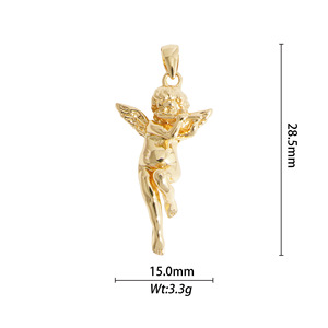 จี้รูปสัตว์ ประดับด้วยทองแดงผสมและคริสตัล ฝังเพชรแบบไมโคร อุปกรณ์เสริมสร้อยคอแฟชั่นสำหรับทุกเพศ - Product Image 4