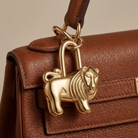 Breloque de sac en métal de luxe motif Lion Lock, étanche, mini pendentif pour sac à main, OEM/ODM pour sac à bandoulière et sac seau