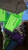 Bolsa de tarjetas fluorescente de PVC pequeña delgada de estilo coreano japonés, soporte de moda para comida de estudiante, autobús y tarjetas de documentos