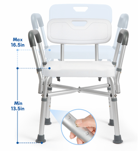 Siège de chaise de douche réglable en aluminium léger rond de haute qualité pour les personnes âgées - Product Image 5