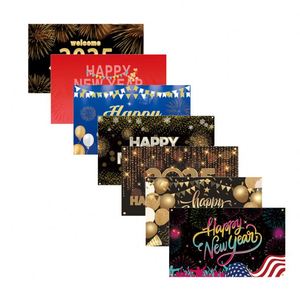 Drapeau de fond de scène personnalisé en polyester durable pour fête du Nouvel An 2026 - Product Image 1