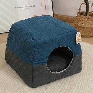 Bester Preis Halb geschlossenes Plüsch-Haustier bett Komfortable Katzen höhle Outdoor-freundliches Katzen nest für Katzen und Hunde - Product Image 1