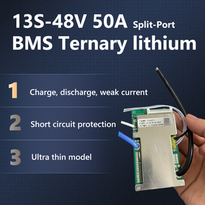 BMS de 13S 54.6V con puerto dividido 50A, protección NTC contra sobrecarga y descarga, y cortocircuito para placa de batería de bicicleta eléctrica de iones de litio ternaria - Product Image 1