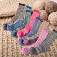 Chaussettes d'hiver en laine/nylon pour sports de plein air, épaisses, chaudes, antibactériennes, tricotées pour l'escalade, la randonnée en montagne, le ski